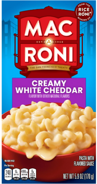 MAC RONI 'Creamy White Cheddar' Pasta with Flavored Sauce 170 gr